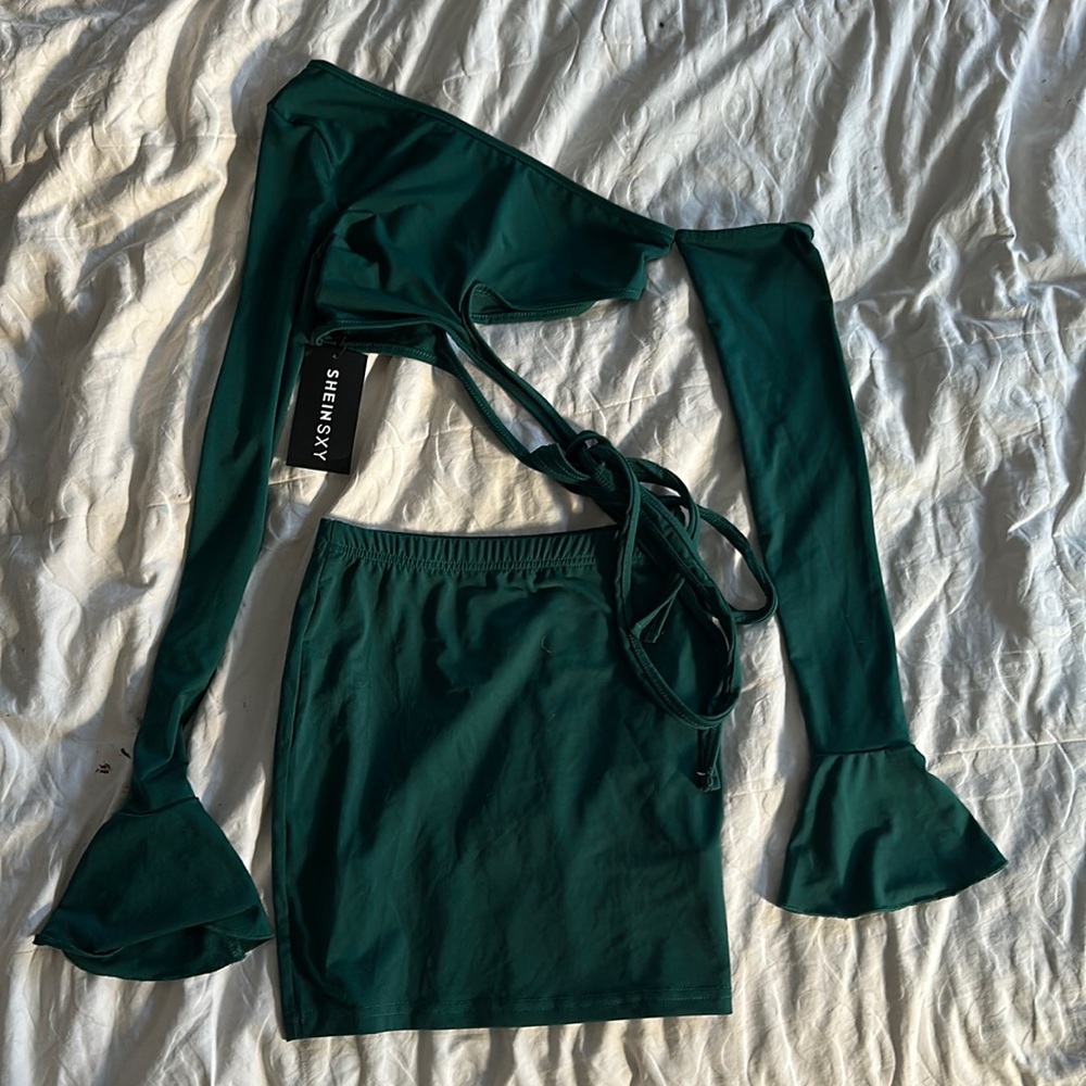 Off The Shoulder Dressy Top & Skirt Set